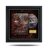 Framed 'Venom' movie disc with artwork on a white background